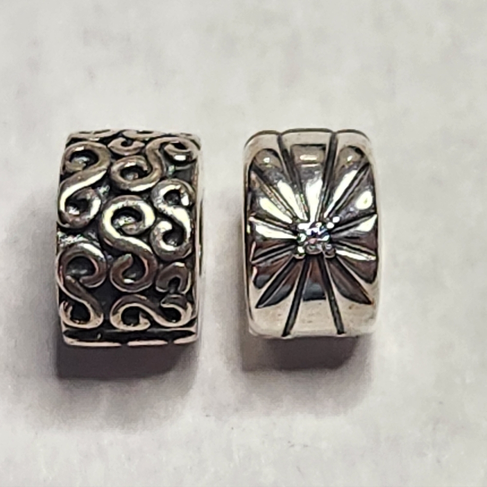 Pandora Classic Sterling Silver Clips - 2 Pieces